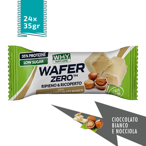 Foto principale Wafer Zero Why Gusto Cioccolato Bianco e Nocciola 24x35gr