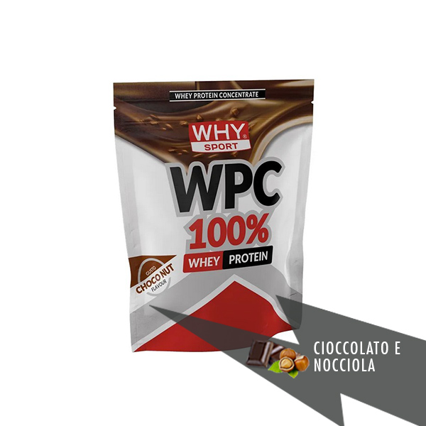 Foto principale Proteine Concentrate Why Wpc 100% Whey Protein Gusto Cioccolato e Nocciola 1kg
